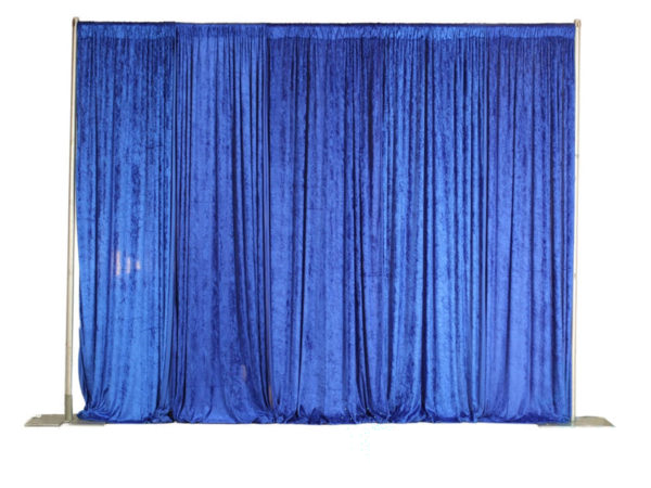 10ft. High Blue Pipe and Drape – per linear foot