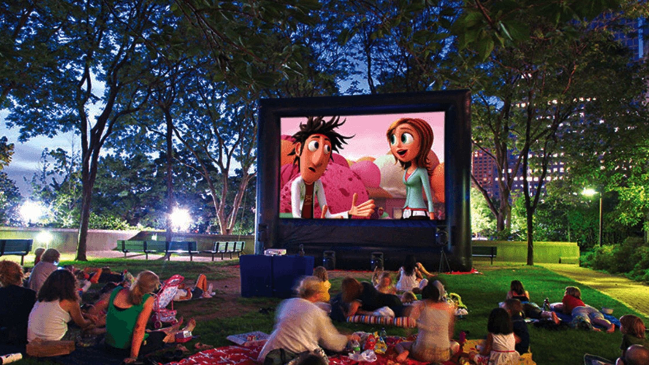Inflatable movie screen rental