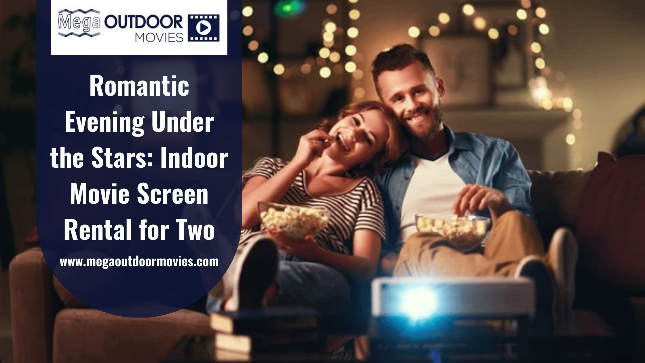 Romantic Evening Under the Stars: Indoor Movie Screen Rental for Two